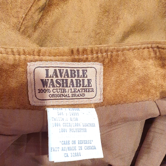 Suede pants washable! - Picture 2 of 3